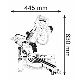 Medidas de la sierra ingletadora Bosch Professional GCM 800 SJ
